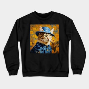 Van Gogh's cat Crewneck Sweatshirt